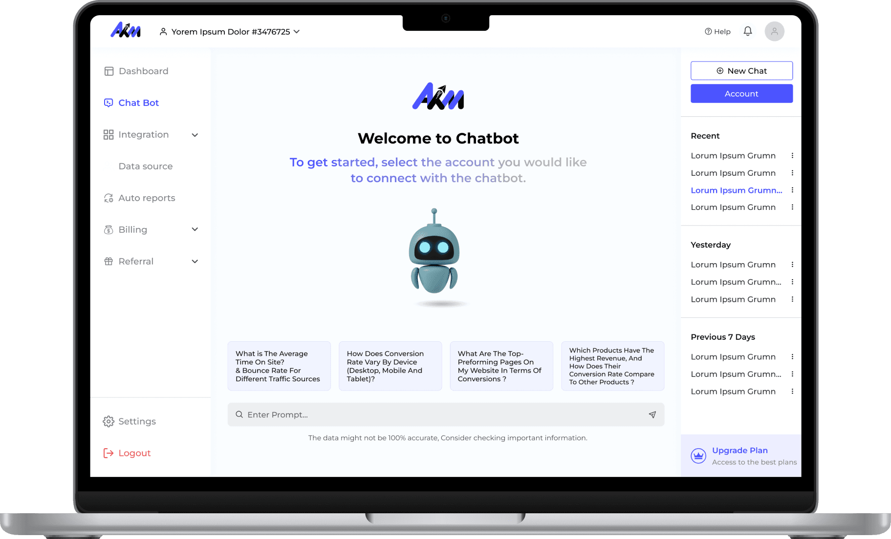 AKM dashboard preview